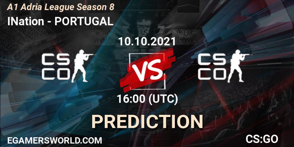 INation vs PORTUGAL: Match Prediction. 10.10.2021 at 16:00, Counter-Strike (CS2), A1 Adria League Season 8