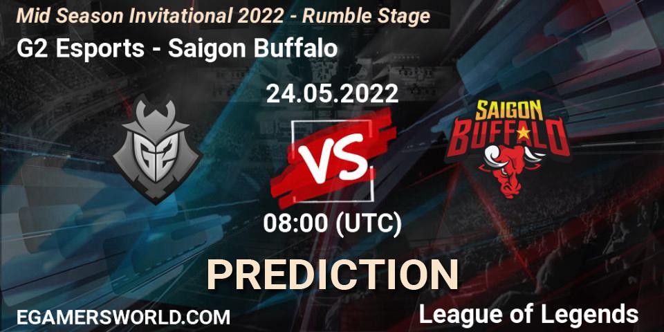 G2 Esports vs Saigon Buffalo: Match Prediction. 24.05.22, LoL, Mid Season Invitational 2022 - Rumble Stage
