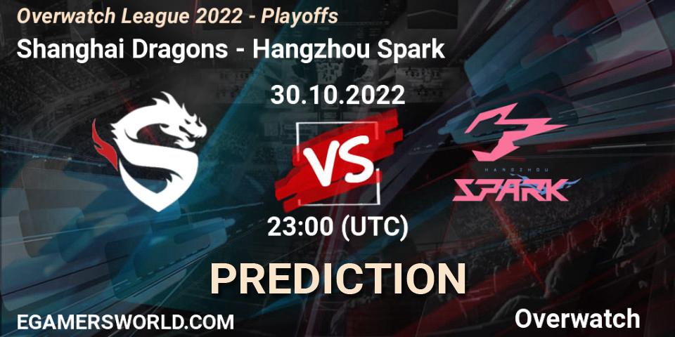 Shanghai Dragons vs Hangzhou Spark: Match Prediction. 30.10.22, Overwatch, Overwatch League 2022 - Playoffs
