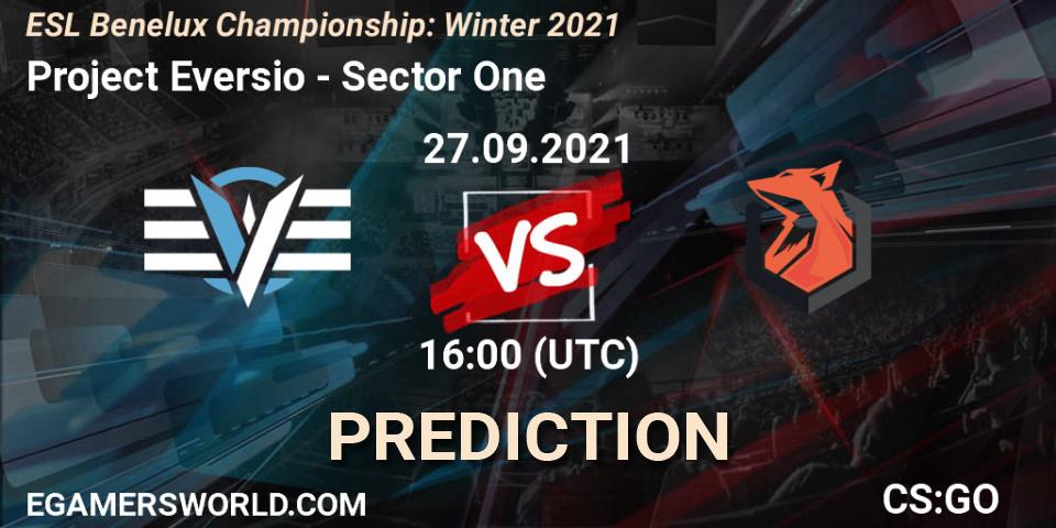 Project Eversio vs Sector One: Match Prediction. 27.09.2021 at 16:00, Counter-Strike (CS2), ESL Benelux Championship: Winter 2021