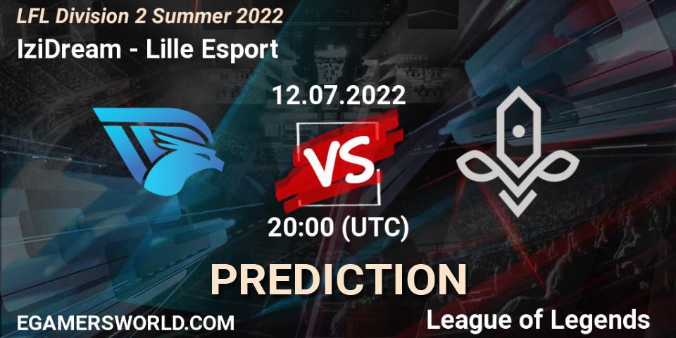 IziDream vs Lille Esport: Match Prediction. 12.07.2022 at 20:00, LoL, LFL Division 2 Summer 2022