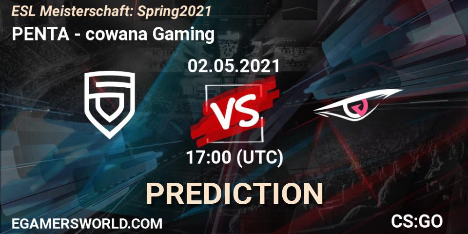 PENTA vs cowana Gaming: Match Prediction. 02.05.2021 at 17:00, Counter-Strike (CS2), ESL Meisterschaft: Spring 2021