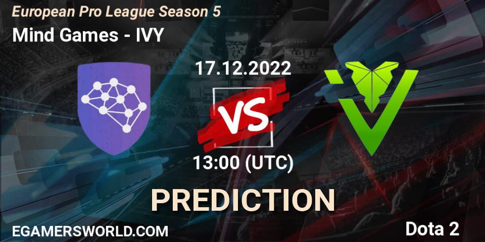 YNT vs IVY: Match Prediction. 17.12.2022 at 13:06, Dota 2, European Pro League Season 5