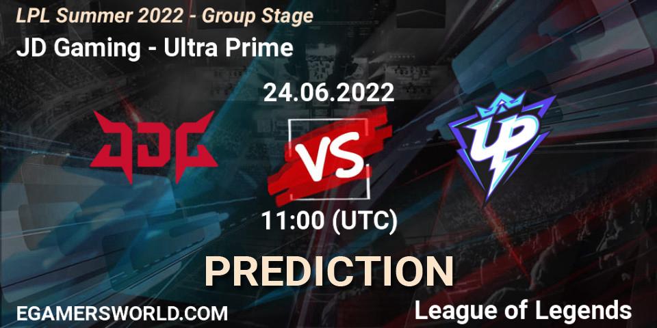 JD Gaming vs Ultra Prime: Match Prediction. 24.06.22, LoL, LPL Summer 2022 - Group Stage