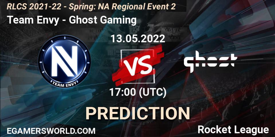 Team Envy vs Ghost Gaming: Match Prediction. 13.05.22, Rocket League, RLCS 2021-22 - Spring: NA Regional Event 2