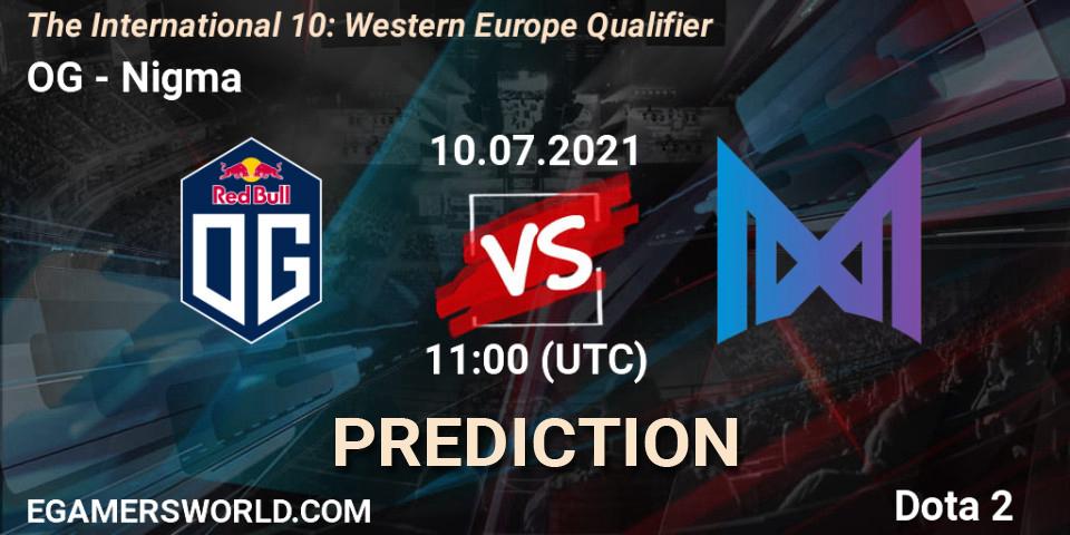 OG vs Nigma Galaxy: Match Prediction. 10.07.2021 at 11:03, Dota 2, The International 10: Western Europe Qualifier