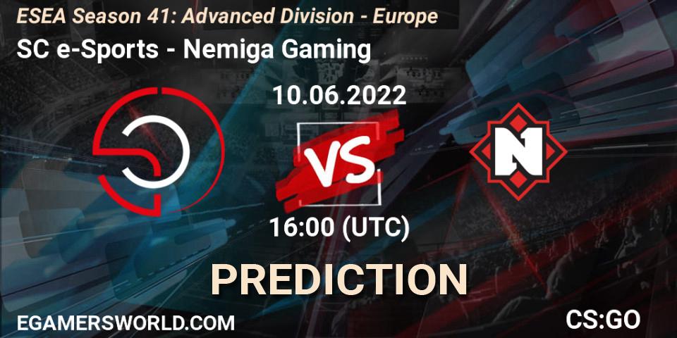 SC e-Sports vs Nemiga Gaming: Match Prediction. 10.06.2022 at 16:00, Counter-Strike (CS2), ESEA Season 41: Advanced Division - Europe