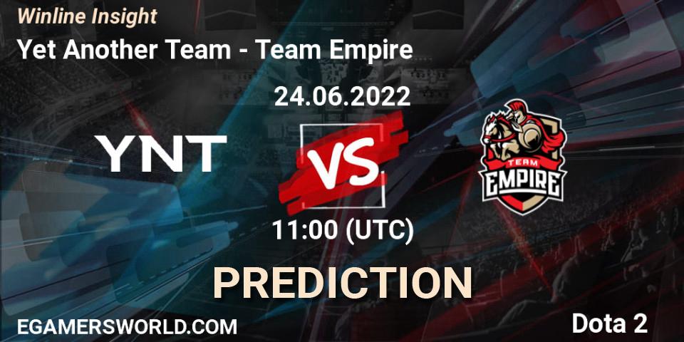 YNT vs Team Empire: Match Prediction. 24.06.22, Dota 2, Winline Insight