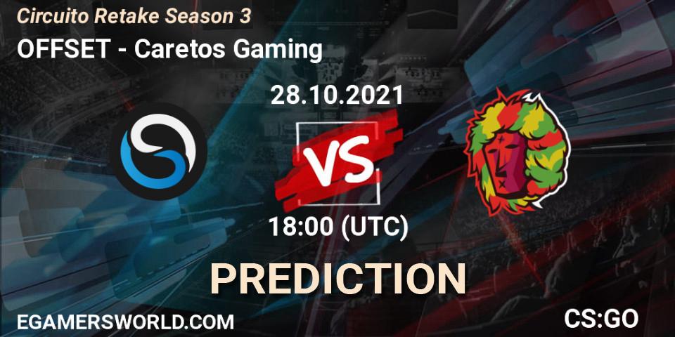 OFFSET vs Caretos Gaming: Match Prediction. 28.10.2021 at 18:00, Counter-Strike (CS2), Circuito Retake Season 3