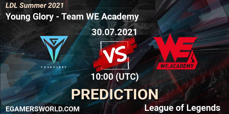 Young Glory vs Team WE Academy: Match Prediction. 31.07.2021 at 10:00, LoL, LDL Summer 2021
