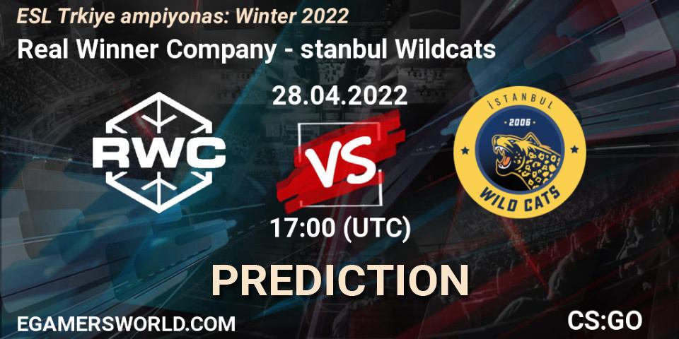 Real Winner Company vs İstanbul Wildcats: Match Prediction. 28.04.2022 at 17:00, Counter-Strike (CS2), ESL Türkiye Şampiyonası: Winter 2022