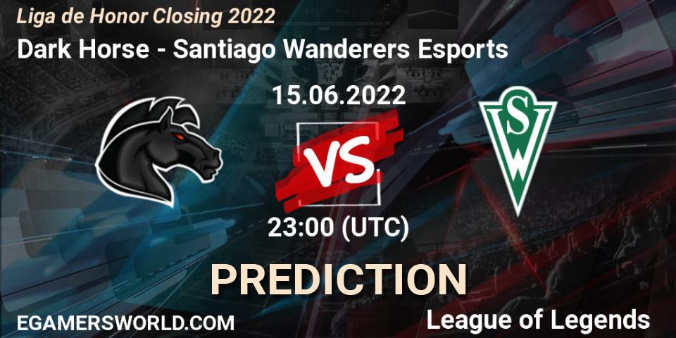 Dark Horse vs Santiago Wanderers Esports: Match Prediction. 15.06.22, LoL, Liga de Honor Closing 2022