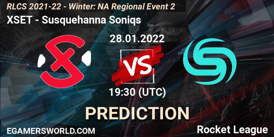 XSET vs Susquehanna Soniqs: Match Prediction. 28.01.22, Rocket League, RLCS 2021-22 - Winter: NA Regional Event 2