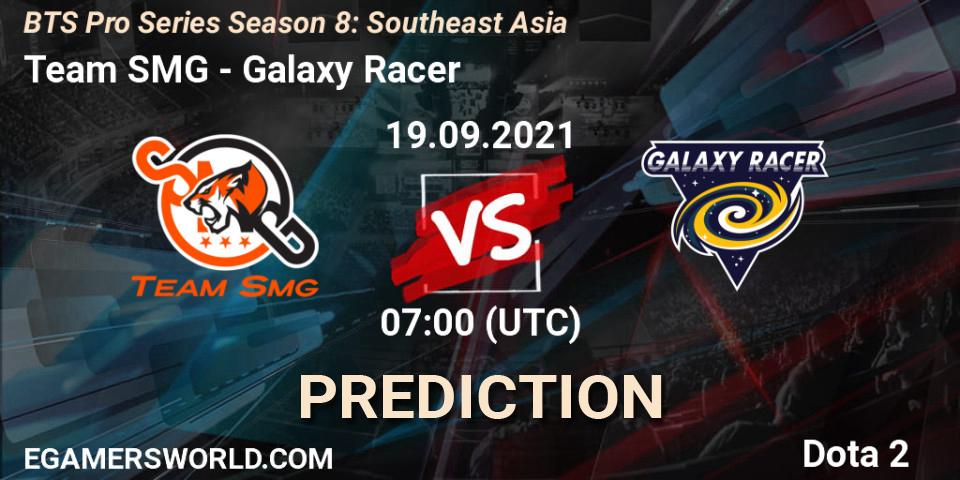Team SMG vs Galaxy Racer: Match Prediction. 19.09.2021 at 07:02, Dota 2, BTS Pro Series Season 8: Southeast Asia