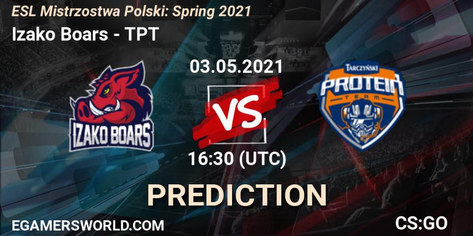 Izako Boars vs TPT: Match Prediction. 03.05.2021 at 16:50, Counter-Strike (CS2), ESL Mistrzostwa Polski: Spring 2021