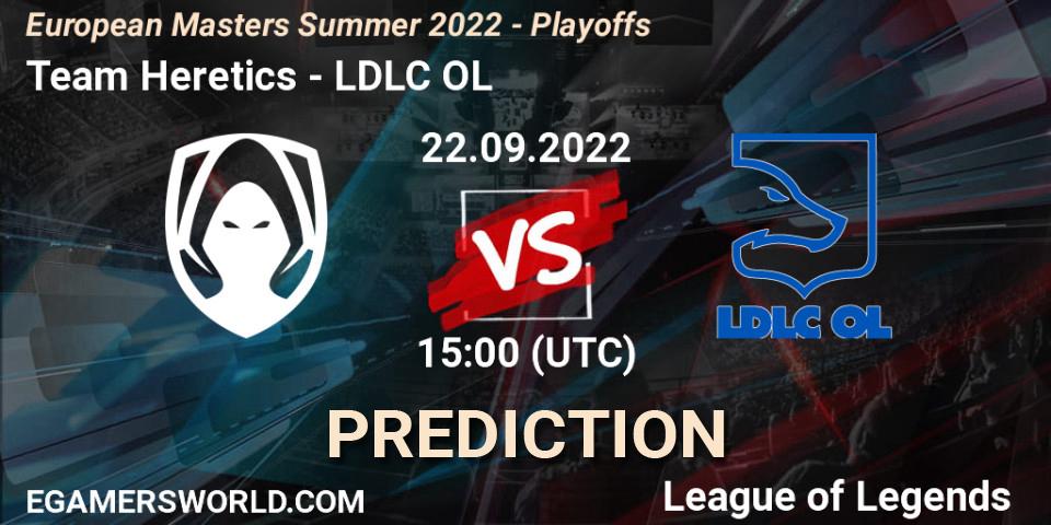 Team Heretics vs LDLC OL: Match Prediction. 22.09.2022 at 15:00, LoL, European Masters Summer 2022 - Playoffs