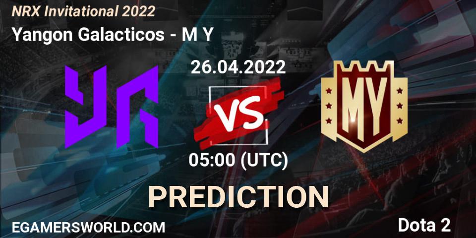 Yangon Galacticos vs M Y: Match Prediction. 26.04.2022 at 06:36, Dota 2, NRX Invitational 2022