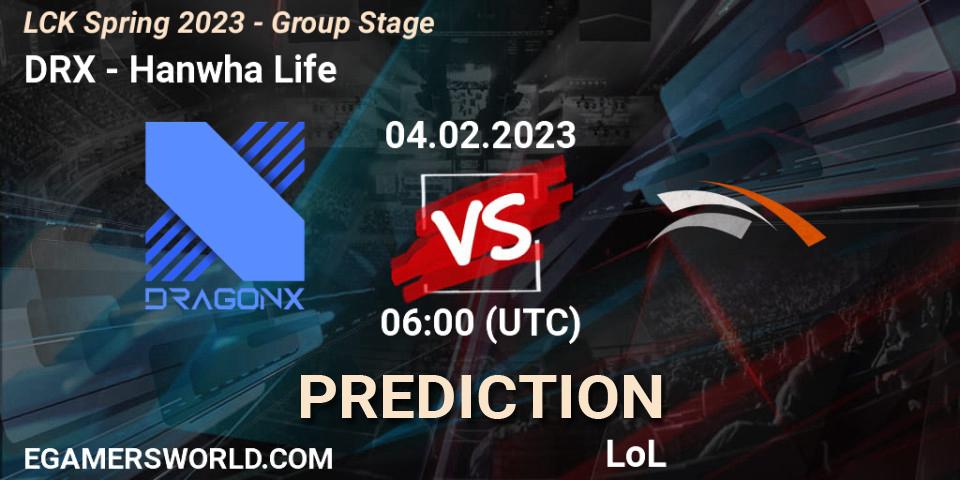 DRX vs Hanwha Life: Match Prediction. 04.02.23, LoL, LCK Spring 2023 - Group Stage