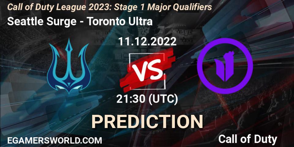 Seattle Surge vs Toronto Ultra: Match Prediction. 11.12.2022 at 21:30, Call of Duty, Call of Duty League 2023: Stage 1 Major Qualifiers