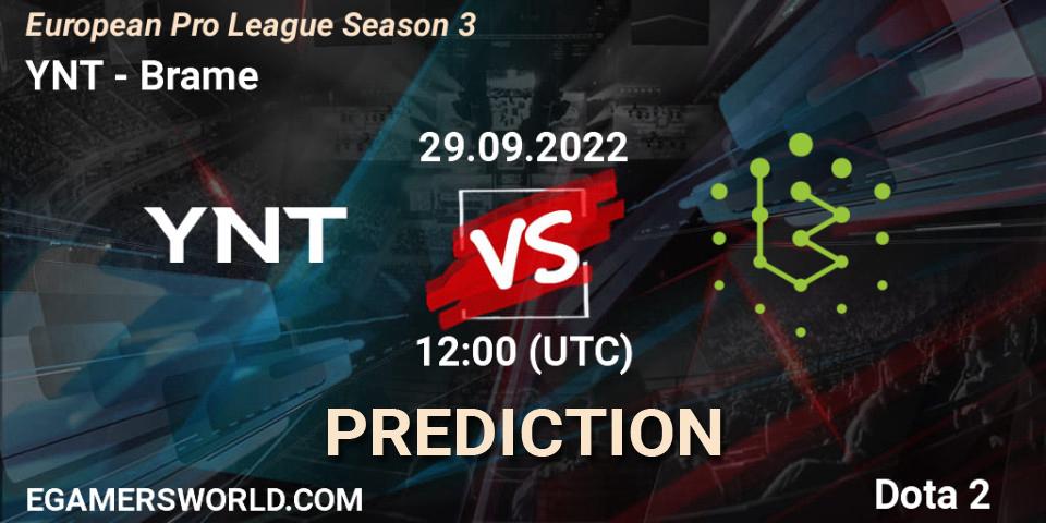 YNT vs Monaspa: Match Prediction. 29.09.2022 at 12:06, Dota 2, European Pro League Season 3 
