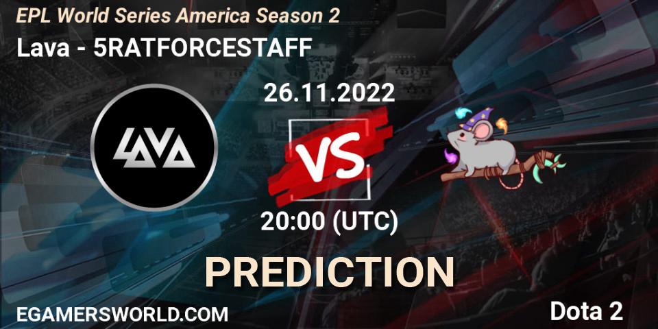 Ukumari vs 5RATFORCESTAFF: Match Prediction. 26.11.22, Dota 2, EPL World Series America Season 2