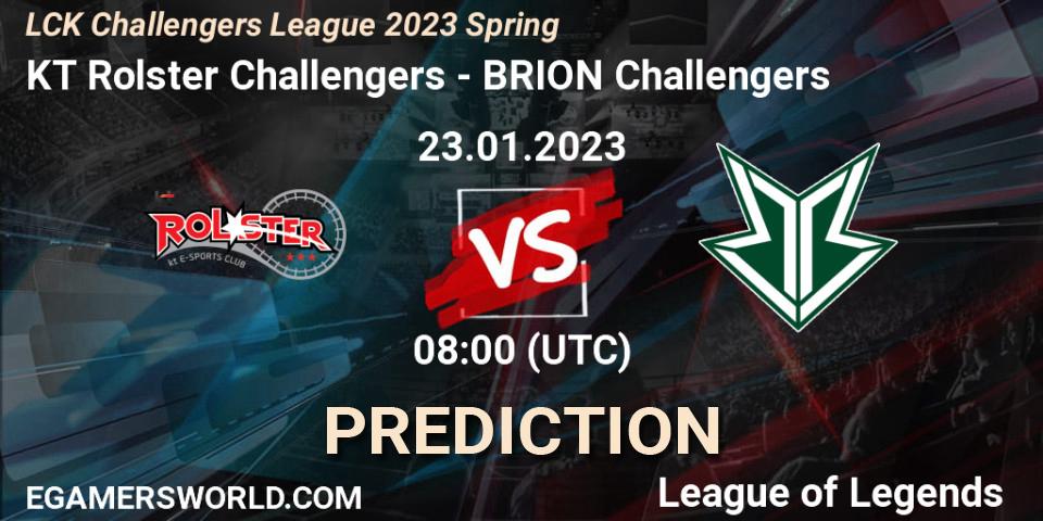 KT Rolster Challengers vs Brion Esports Challengers: Match Prediction. 23.01.23, LoL, LCK Challengers League 2023 Spring
