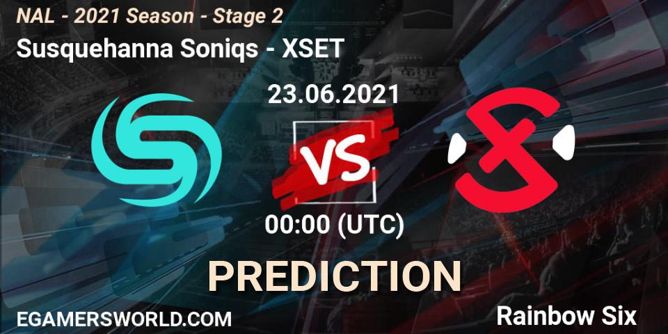 Susquehanna Soniqs vs XSET: Match Prediction. 23.06.2021 at 00:00, Rainbow Six, NAL - 2021 Season - Stage 2