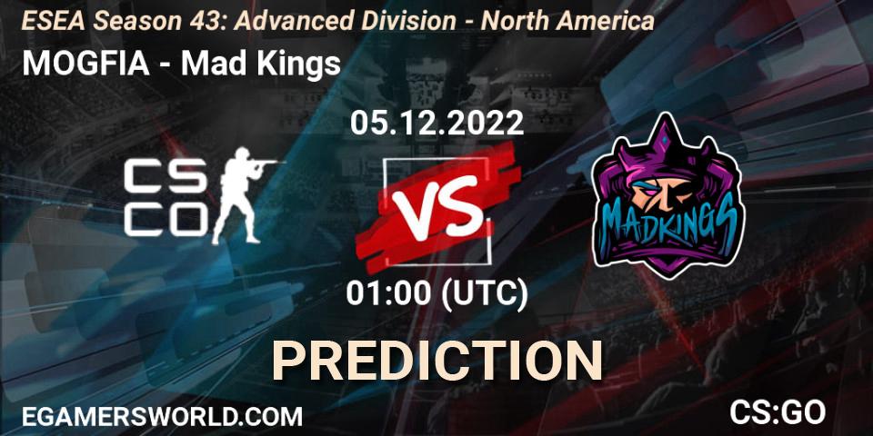 MOGFIA vs Mad Kings: Match Prediction. 05.12.22, CS2 (CS:GO), ESEA Season 43: Advanced Division - North America
