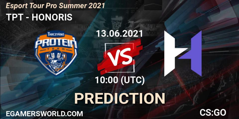 TPT vs HONORIS: Match Prediction. 13.06.2021 at 10:00, Counter-Strike (CS2), Esport Tour Pro Summer 2021