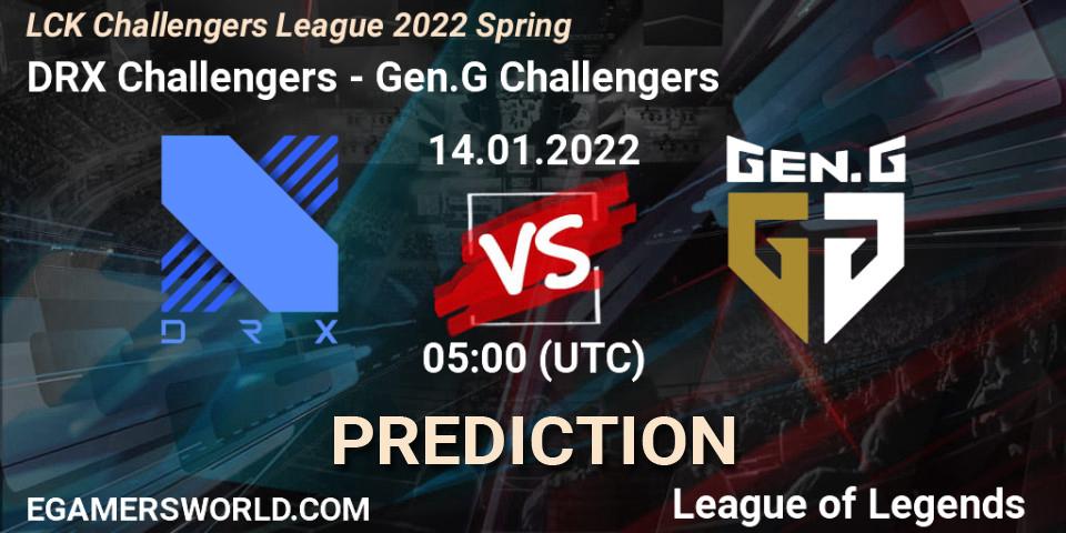 DRX Challengers vs Gen.G Challengers: Match Prediction. 14.01.2022 at 05:00, LoL, LCK Challengers League 2022 Spring