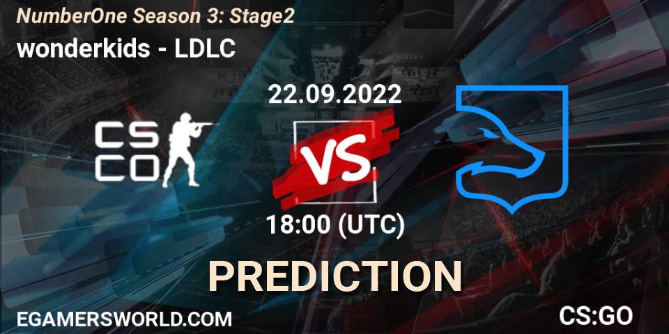 wonderkids vs LDLC: Match Prediction. 22.09.2022 at 18:00, Counter-Strike (CS2), NumberOne Season 3: Stage 2