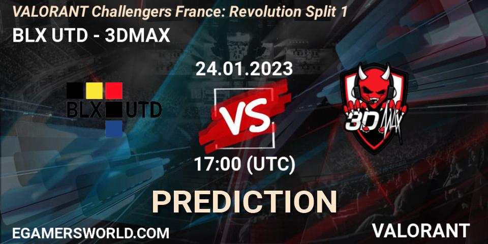 BLX UTD vs 3DMAX: Match Prediction. 24.01.2023 at 17:00, VALORANT, VALORANT Challengers 2023 France: Revolution Split 1