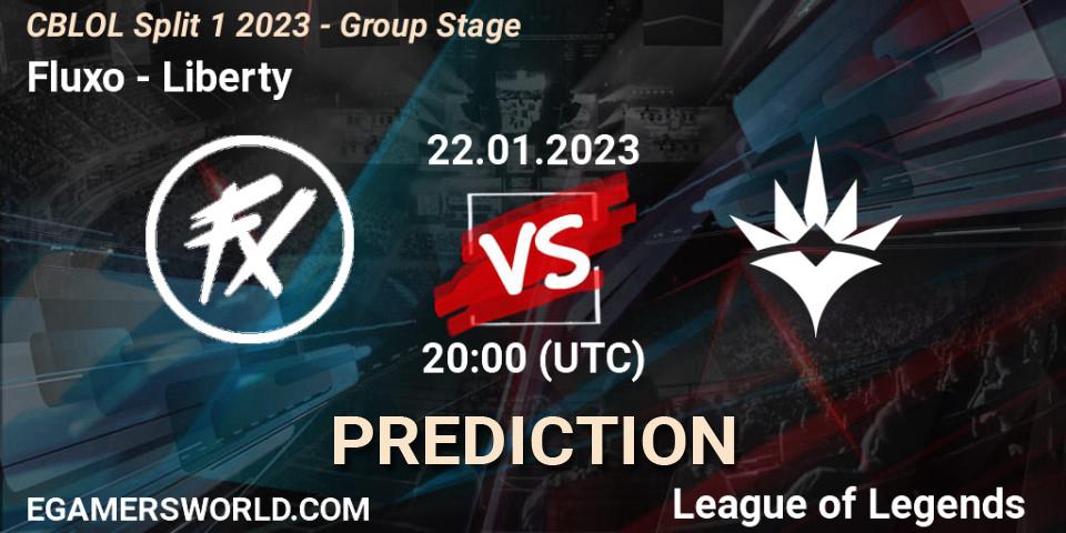 Fluxo vs Liberty: Match Prediction. 22.01.23, LoL, CBLOL Split 1 2023 - Group Stage