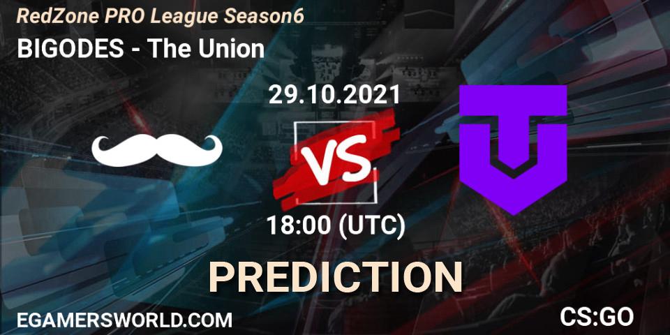 BIGODES vs The Union: Match Prediction. 01.11.2021 at 18:00, Counter-Strike (CS2), RedZone PRO League Season 6