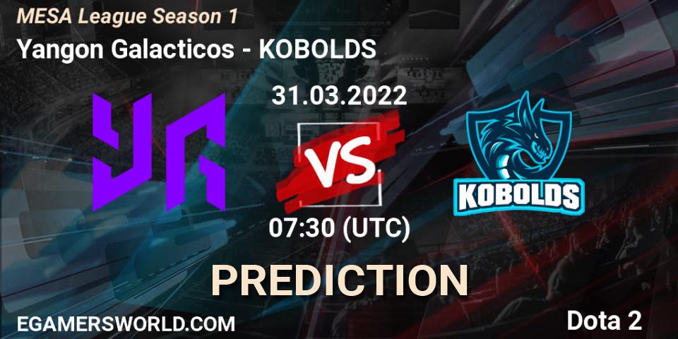 Yangon Galacticos vs KOBOLDS: Match Prediction. 01.04.2022 at 07:50, Dota 2, MESA League Season 1