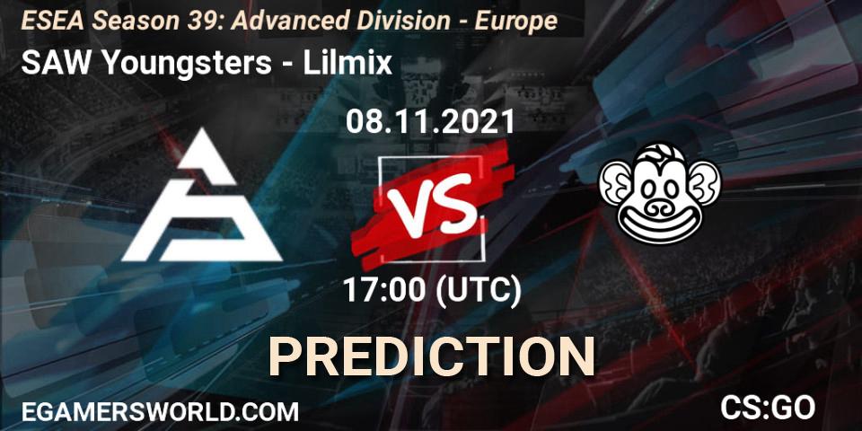SAW Youngsters vs Lilmix: Match Prediction. 02.12.2021 at 18:00, Counter-Strike (CS2), ESEA Season 39: Advanced Division - Europe