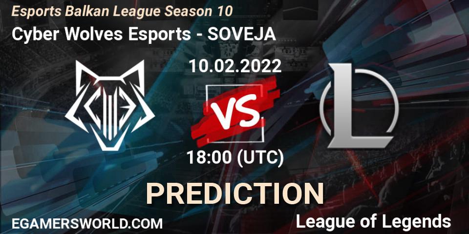 Cyber Wolves Esports vs SOVEJA: Match Prediction. 10.02.2022 at 18:00, LoL, Esports Balkan League Season 10