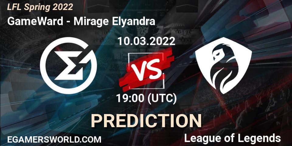 GameWard vs Mirage Elyandra: Match Prediction. 10.03.2022 at 19:00, LoL, LFL Spring 2022