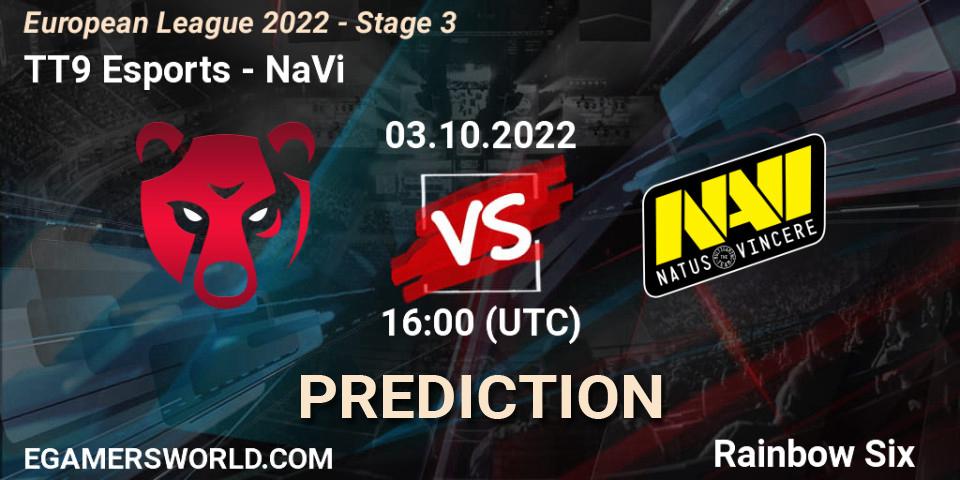TT9 Esports vs NaVi: Match Prediction. 03.10.22, Rainbow Six, European League 2022 - Stage 3