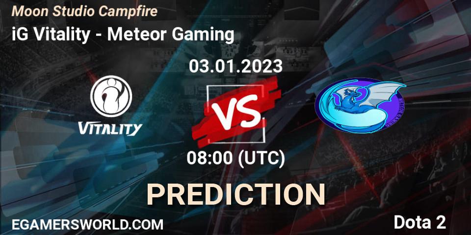 iG Vitality vs Meteor Gaming: Match Prediction. 03.01.2023 at 08:00, Dota 2, Moon Studio Campfire
