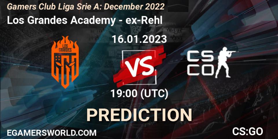 Los Grandes Academy vs ex-Rehl: Match Prediction. 16.01.23, CS2 (CS:GO), Gamers Club Liga Série A: December 2022