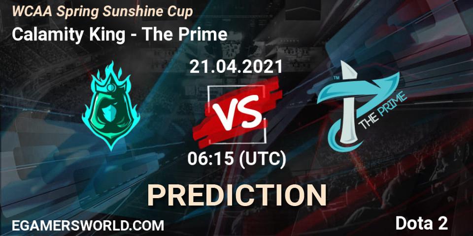Calamity King vs The Prime: Match Prediction. 21.04.2021 at 03:11, Dota 2, WCAA Spring Sunshine Cup