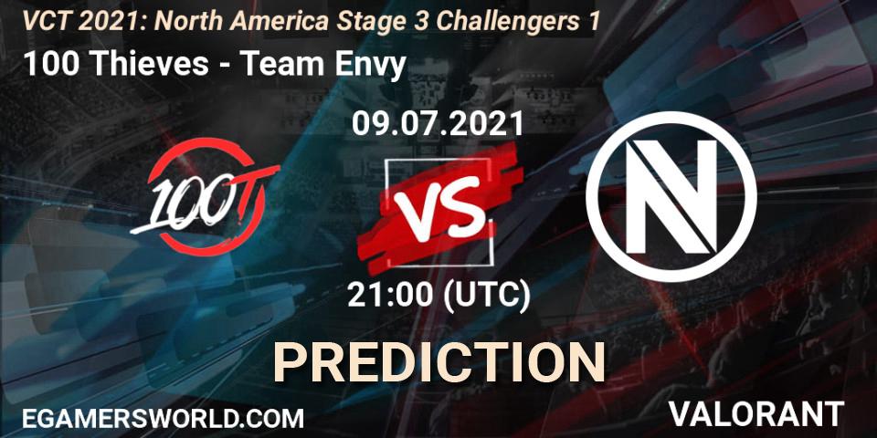 100 Thieves vs Team Envy: Match Prediction. 09.07.2021 at 21:00, VALORANT, VCT 2021: North America Stage 3 Challengers 1