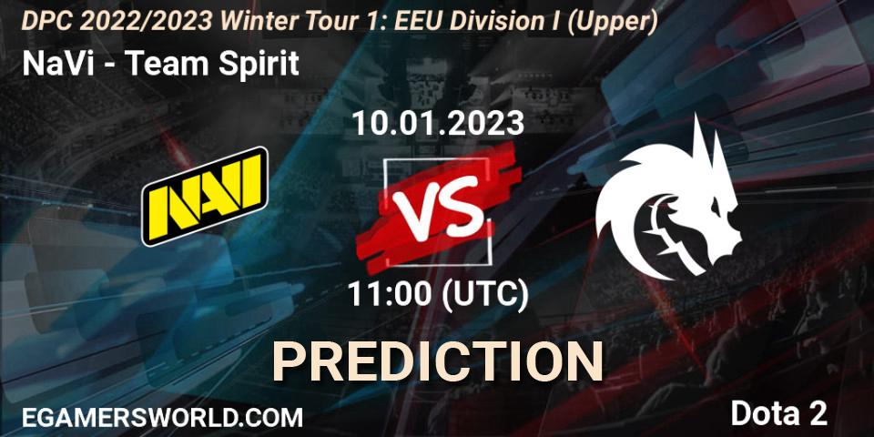 NaVi vs Team Spirit: Match Prediction. 10.01.23, Dota 2, DPC 2022/2023 Winter Tour 1: EEU Division I (Upper)