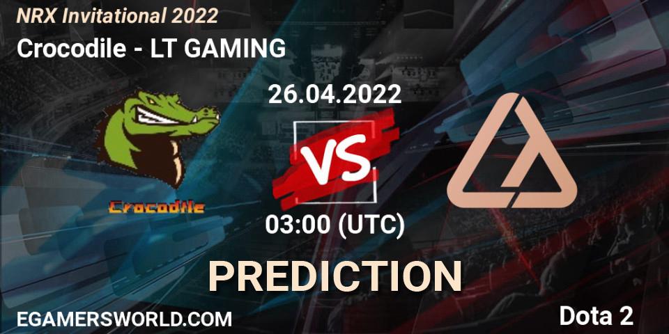 Crocodile vs LT GAMING: Match Prediction. 26.04.2022 at 03:15, Dota 2, NRX Invitational 2022