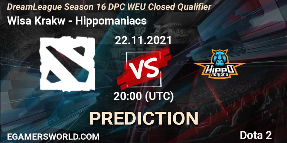 Wisła Kraków vs Hippomaniacs: Match Prediction. 22.11.21, Dota 2, DPC 2022 Season 1: Euro - Closed Qualifier (DreamLeague Season 16)