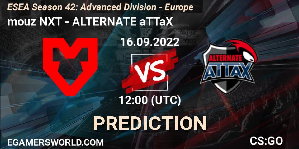mouz NXT vs ALTERNATE aTTaX: Match Prediction. 16.09.2022 at 12:00, Counter-Strike (CS2), ESEA Season 42: Advanced Division - Europe