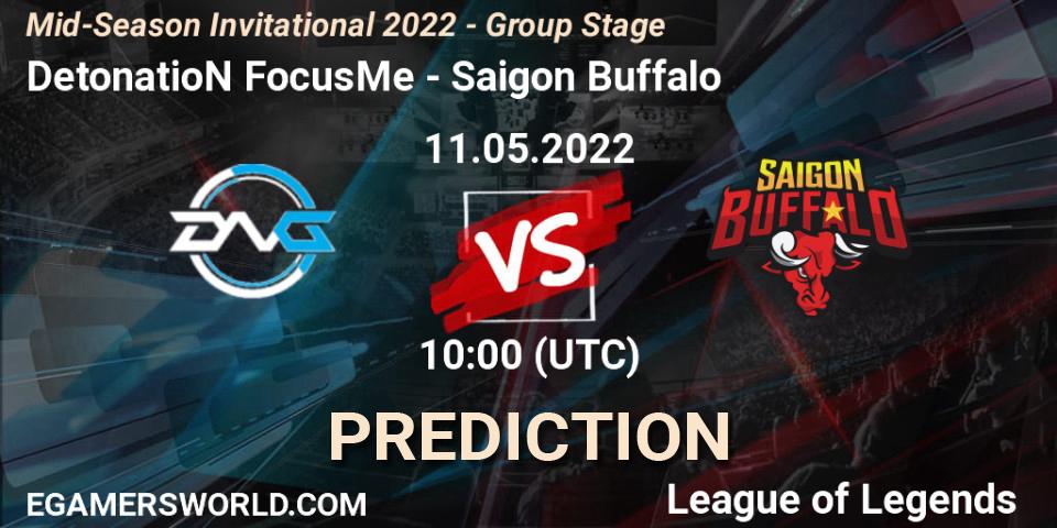 DetonatioN FocusMe vs Saigon Buffalo: Match Prediction. 11.05.2022 at 10:20, LoL, Mid-Season Invitational 2022 - Group Stage