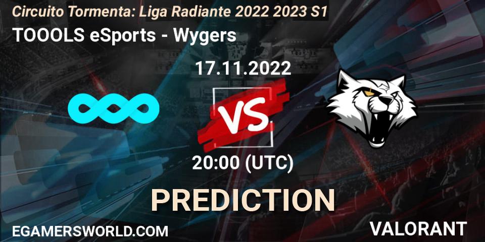 TOOOLS eSports vs Wygers: Match Prediction. 24.11.2022 at 20:00, VALORANT, Circuito Tormenta: Liga Radiante 2022 2023 S1