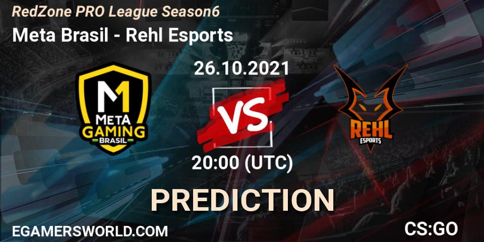 Meta Gaming BR vs Rehl Esports: Match Prediction. 26.10.2021 at 20:00, Counter-Strike (CS2), RedZone PRO League Season 6